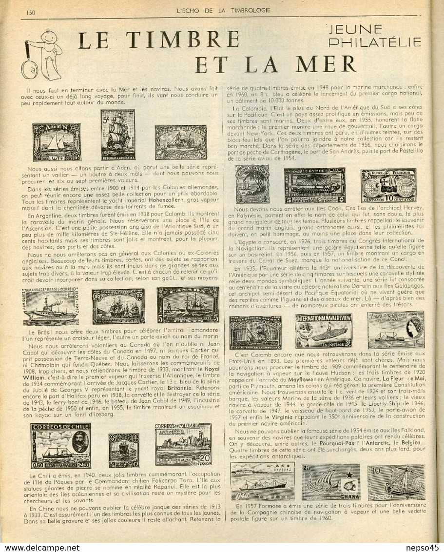 Timbrologie.timbres En Faveur De La Lutte Contre Le Paludisme.jeune Philatélie Le Timbre Et La Mer.Timbres Préoblitérés - Français (àpd. 1941)