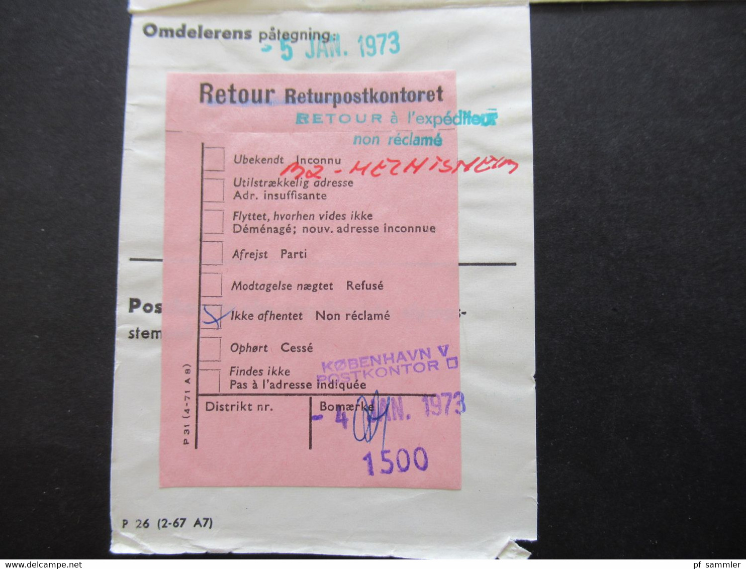 Berlin 1964 - 84 Retour / Nicht abgeholt usw. 24 Belege mit verschiedenen Stempeln und Aufklebern!! Auch Auslandsbriefe