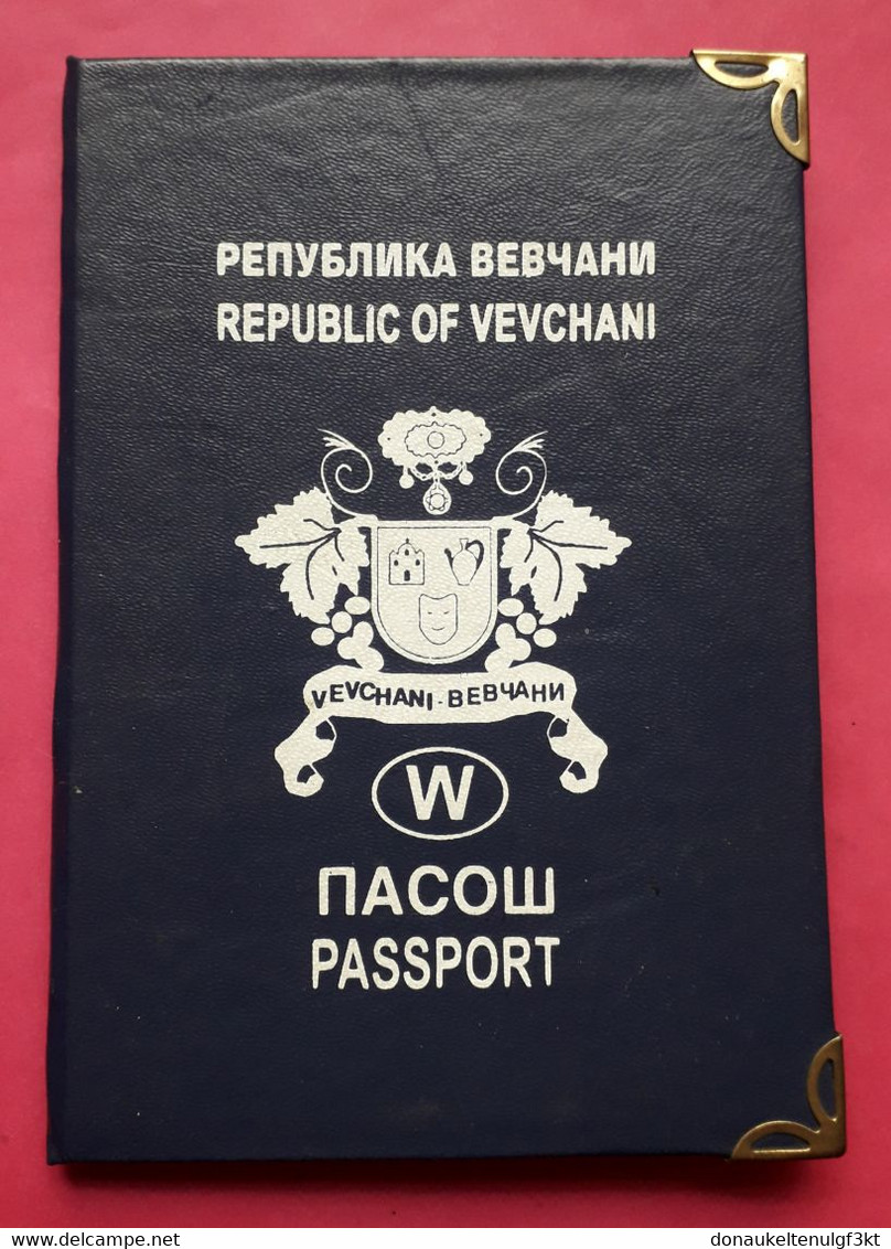 Republic Of VEVCHANI (Macedonia), Passport, Used Only For Entering Carnival In Vevchani, UNIQUE - Documentos Históricos