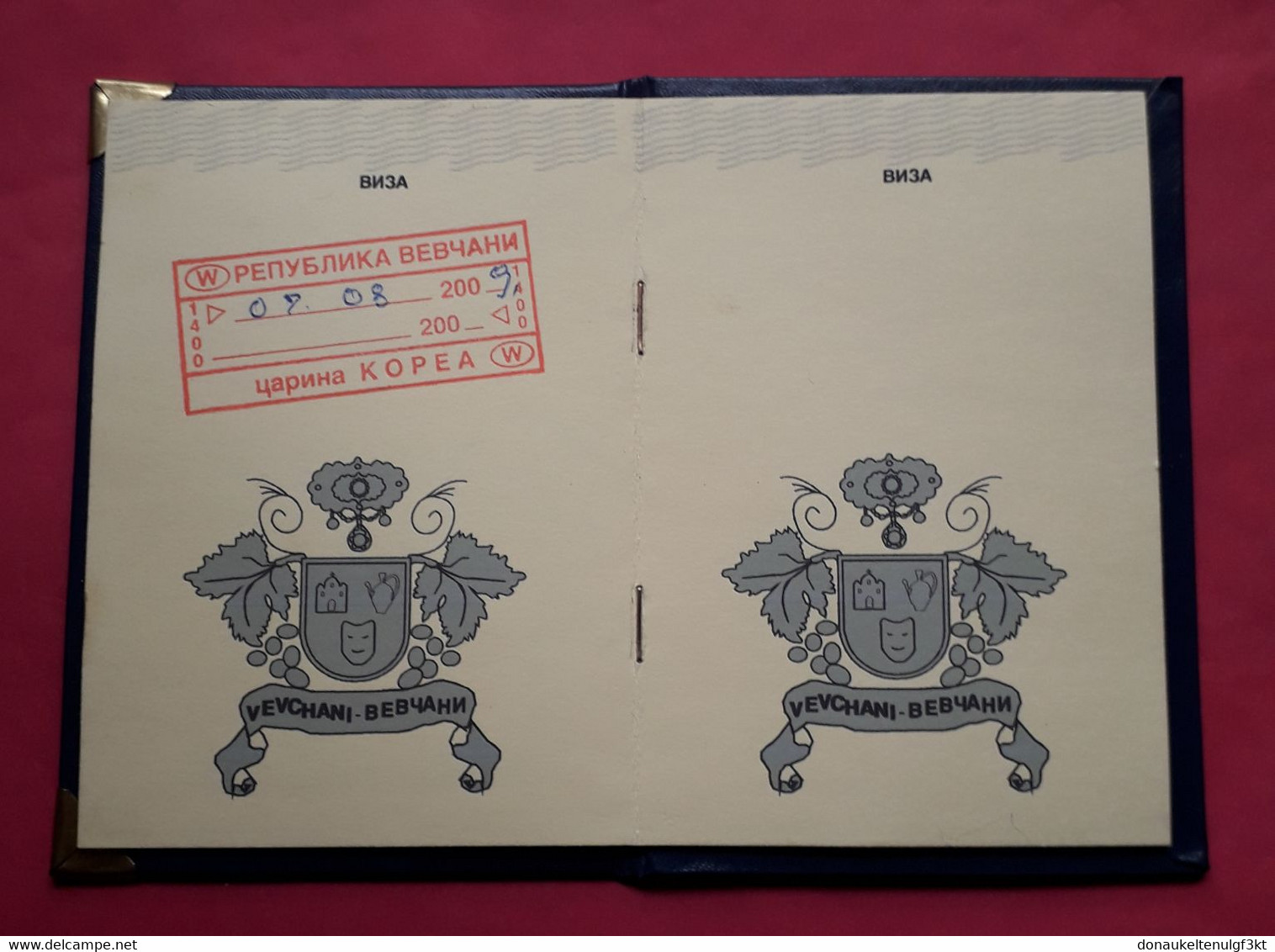 Republic Of VEVCHANI (Macedonia), Passport, Used Only For Entering Carnival In Vevchani, UNIQUE - Documentos Históricos