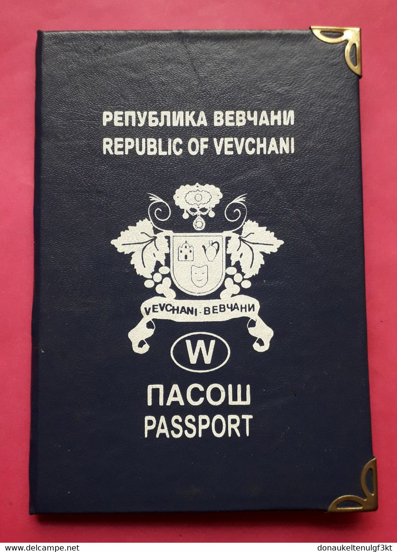 Republic of VEVCHANI (Macedonia), Passport, Used only for entering Carnival in Vevchani, UNIQUE