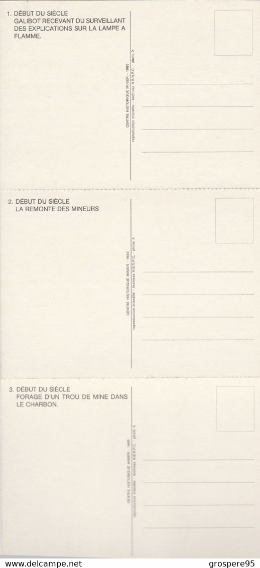 CENTRE HISTORIQUE MINIER 1985 DEBUT DU SIECLE LOT 6 CARTES - Bergbau