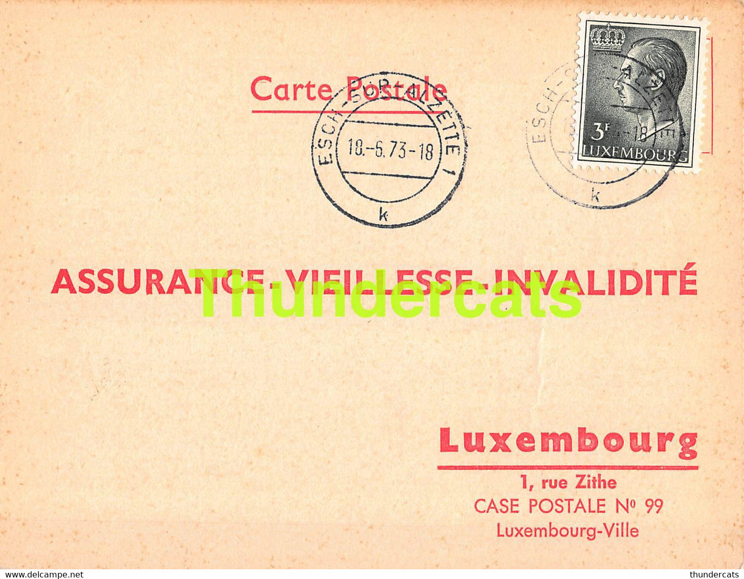 ASSURANCE VIEILLESSE INVALIDITE LUXEMBOURG 1973 ESCH SUR ALZETTE  RUSING BERNARD - Brieven En Documenten