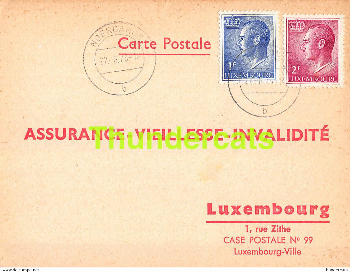 ASSURANCE VIEILLESSE INVALIDITE LUXEMBOURG 1973 BECKERICH NOERDANGE  WAGNER - Cartas & Documentos