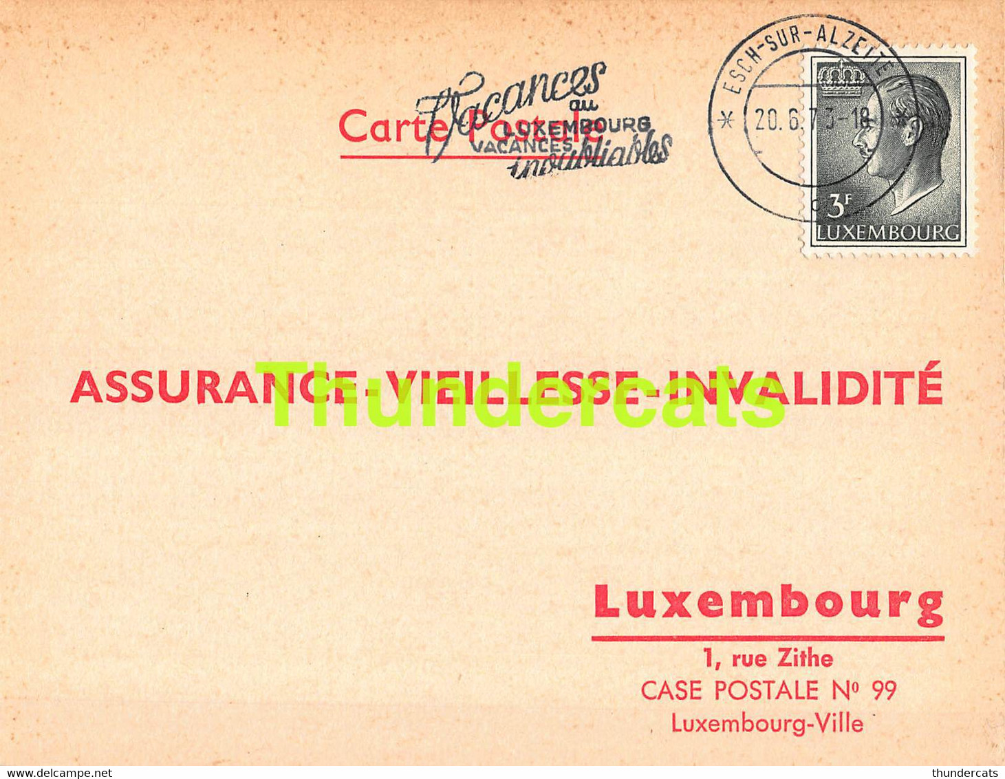 ASSURANCE VIEILLESSE INVALIDITE LUXEMBOURG 1973 ESCH SUR ALZETTE SCHULER SCHULLER - Brieven En Documenten