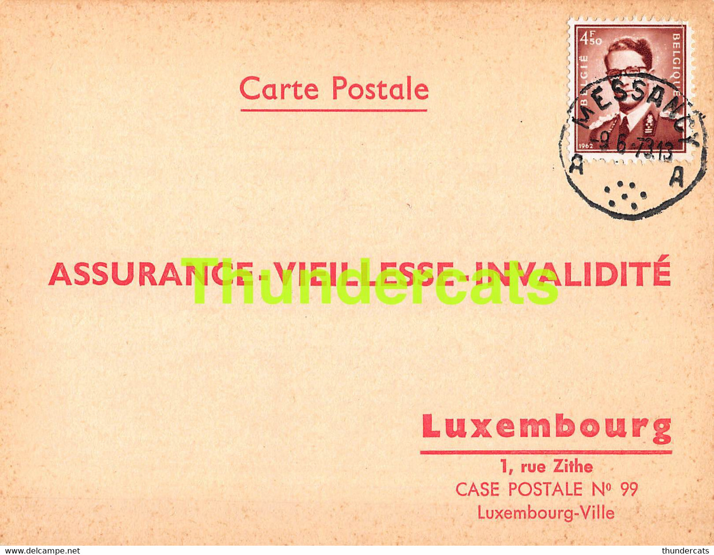 ASSURANCE VIEILLESSE INVALIDITE LUXEMBOURG 1973 MESSANCY ROBERT PIERRE - Briefe U. Dokumente