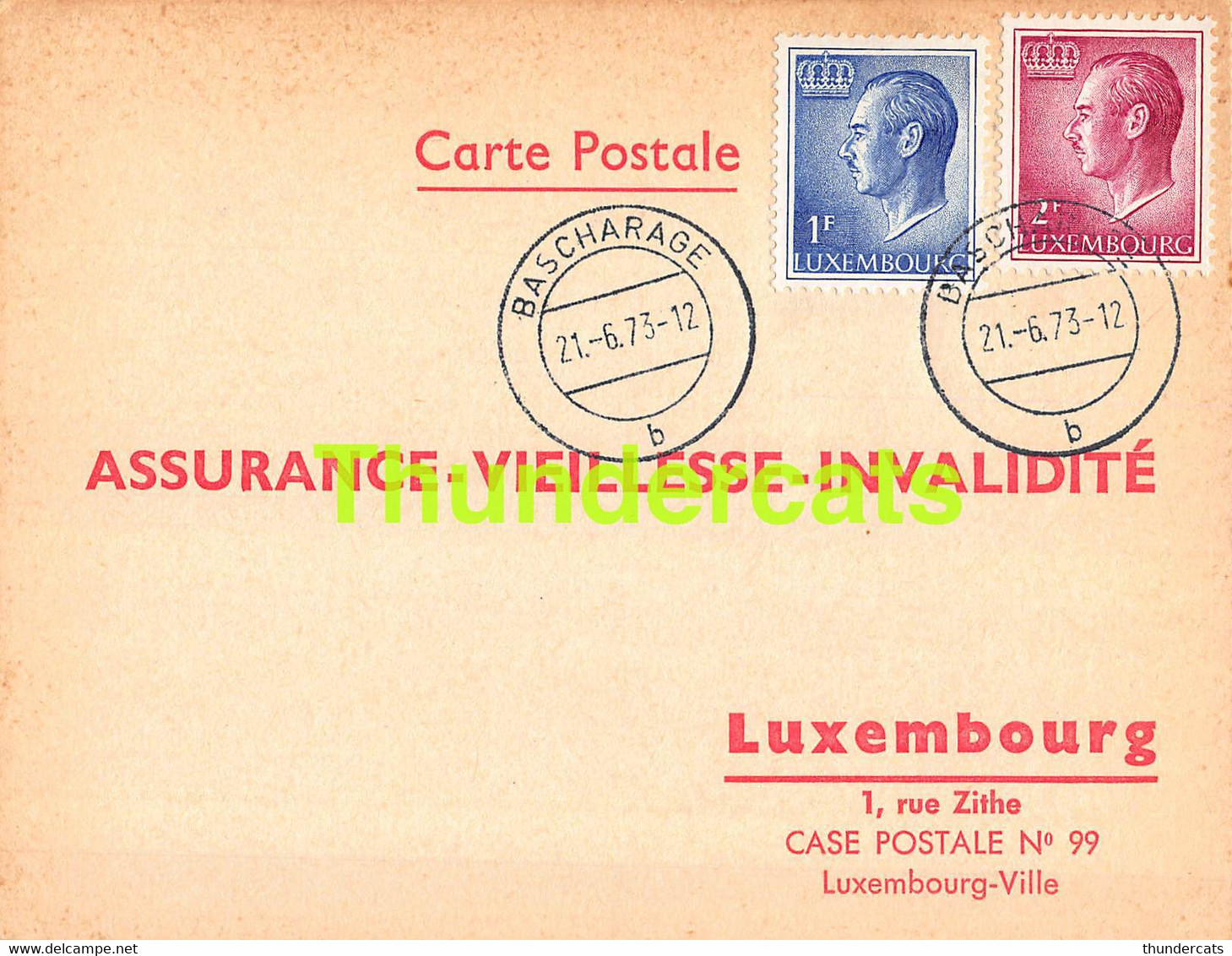 ASSURANCE VIEILLESSE INVALIDITE LUXEMBOURG 1973 BASCHARAGE MEYER LORANG - Brieven En Documenten