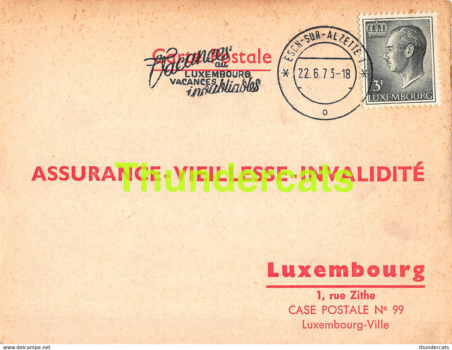 ASSURANCE VIEILLESSE INVALIDITE LUXEMBOURG 1973 ESCH SUR ALZETTE ROULLING HAENTGES - Lettres & Documents