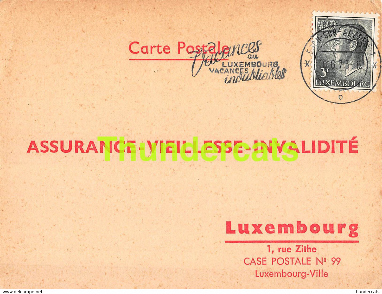 ASSURANCE VIEILLESSE INVALIDITE LUXEMBOURG 1973 ESCH SUR ALZETTE  CARATTI - Briefe U. Dokumente