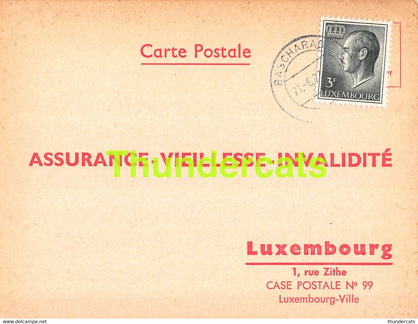 ASSURANCE VIEILLESSE INVALIDITE LUXEMBOURG 1973 BASCHARAGE KNUBBEN - Storia Postale