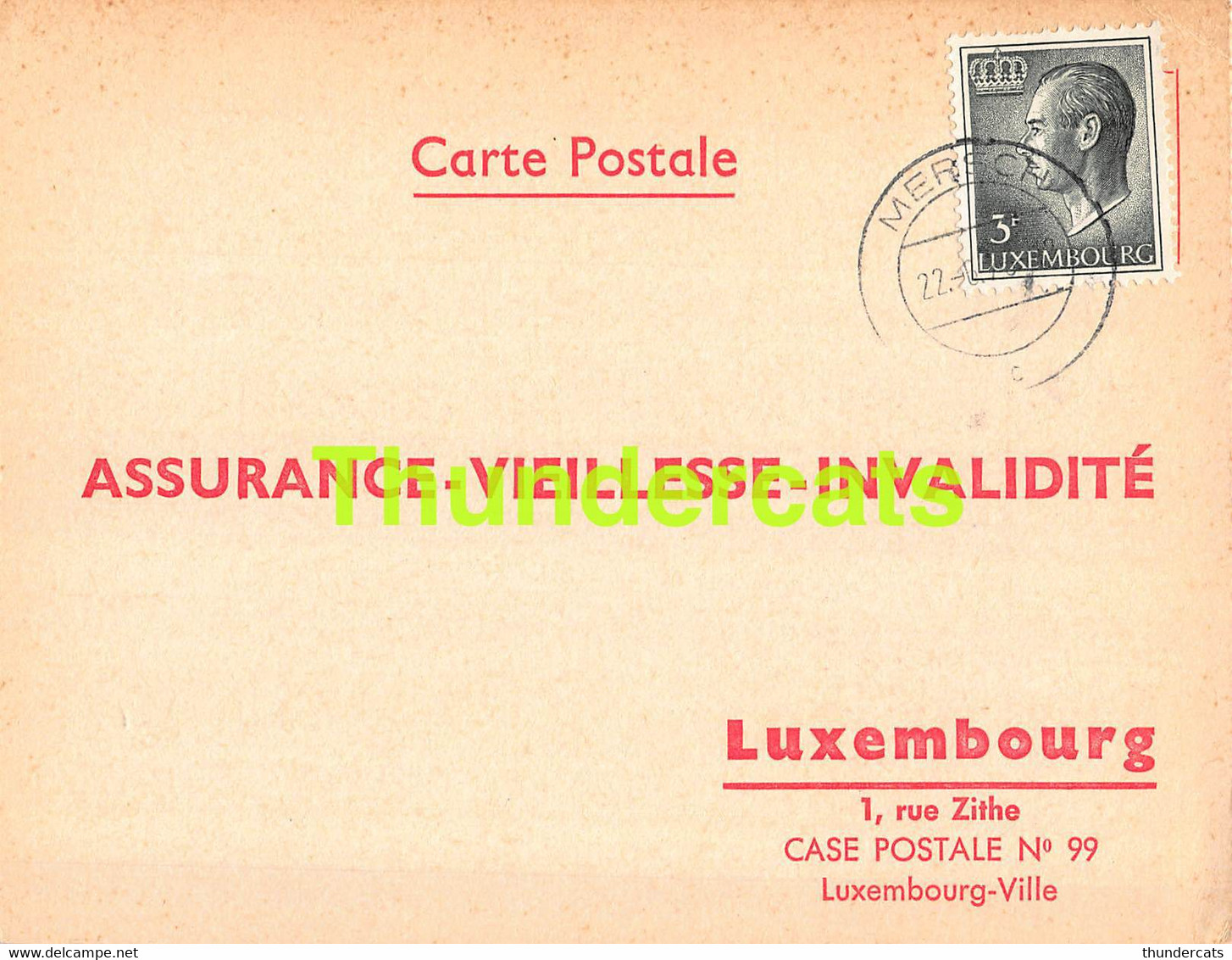 ASSURANCE VIEILLESSE INVALIDITE LUXEMBOURG 1973 MERSCH REDING - Storia Postale