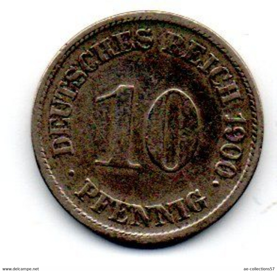 Allemagne -  10 Pfennig 1900 G - TB - 10 Pfennig