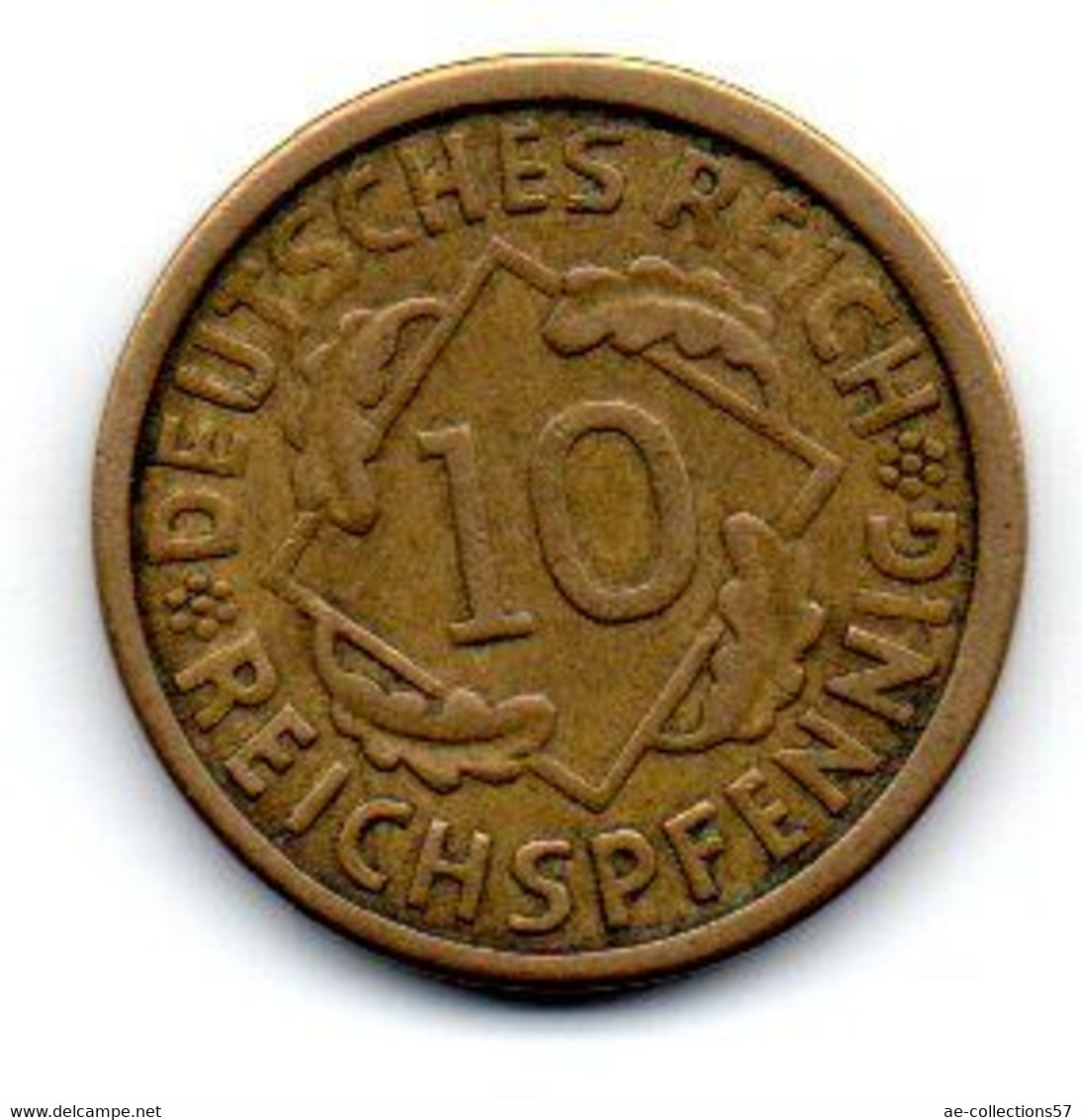 Allemagne -  10 Reichspfennig 1924 J TTB - 10 Rentenpfennig & 10 Reichspfennig