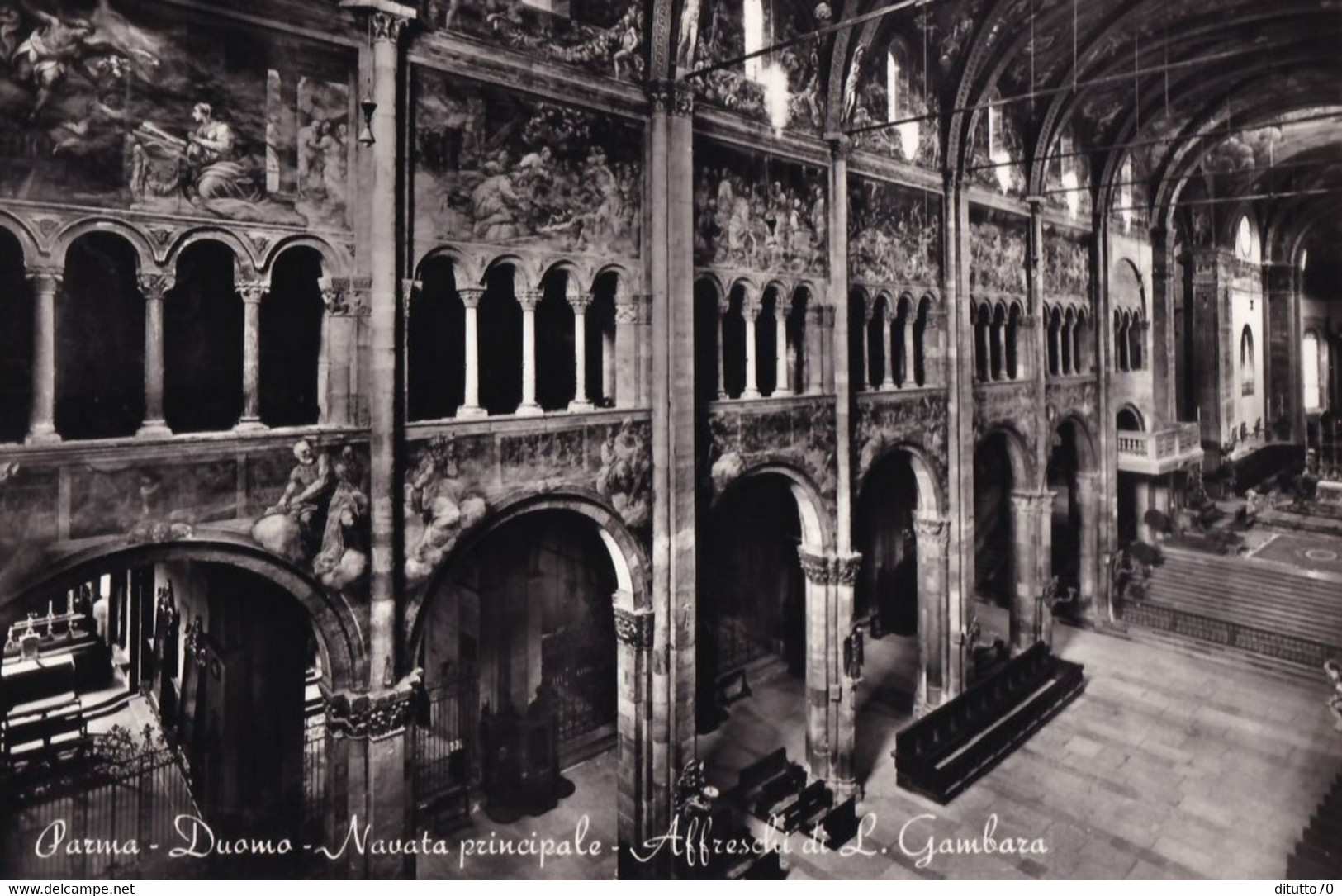 Parma - Duomo - Navata Principale - Affreschi Di L.gambara - Formato Grande Non Viaggiata – FE190 - Parma