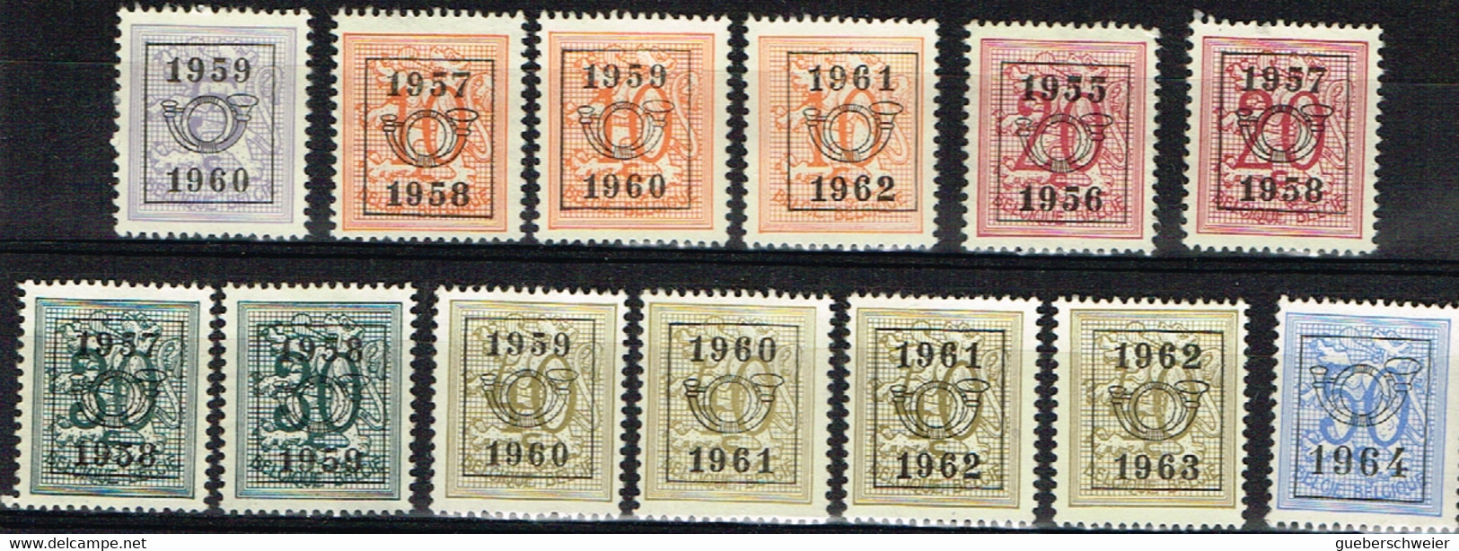 B 83 - BELGIQUE Lot De 13 Timbres Préoblitérés Différents - Typos 1967-85 (Lion Et Banderole)