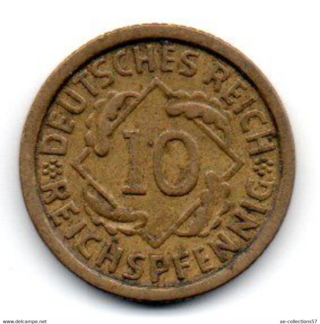 Allemagne -  10 Reichspfennig 1929 F TB+ - 10 Rentenpfennig & 10 Reichspfennig