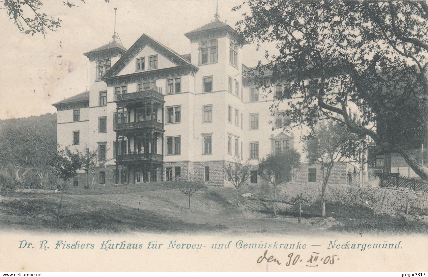 3165) NECKARGEMÜND - Dr. R. Fischers Kurhaus Für Nerven- Und Gemütskranke - S/W LITHO 1905 - Neckargemuend