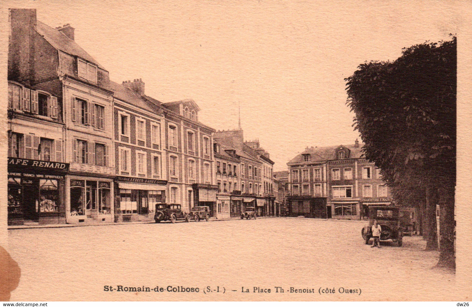 St Saint Romain De Colbosc (Seine-Inférieure) La Place Th. Benoist (Côté Ouest) Edition A. Leprevost - Saint Romain De Colbosc