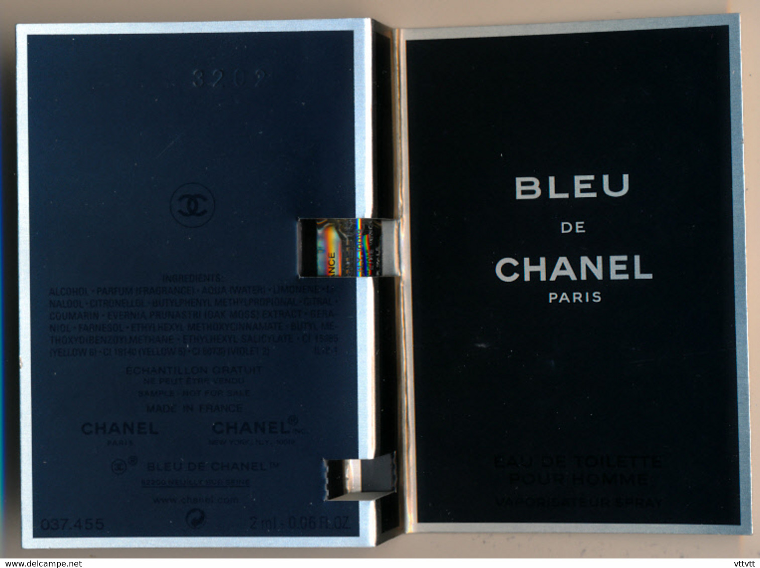 BLEU DE CHANEL, Eau De Toilette Pour Homme, Vaporisateur Spray, 2 Ml - Parfumproben - Phiolen