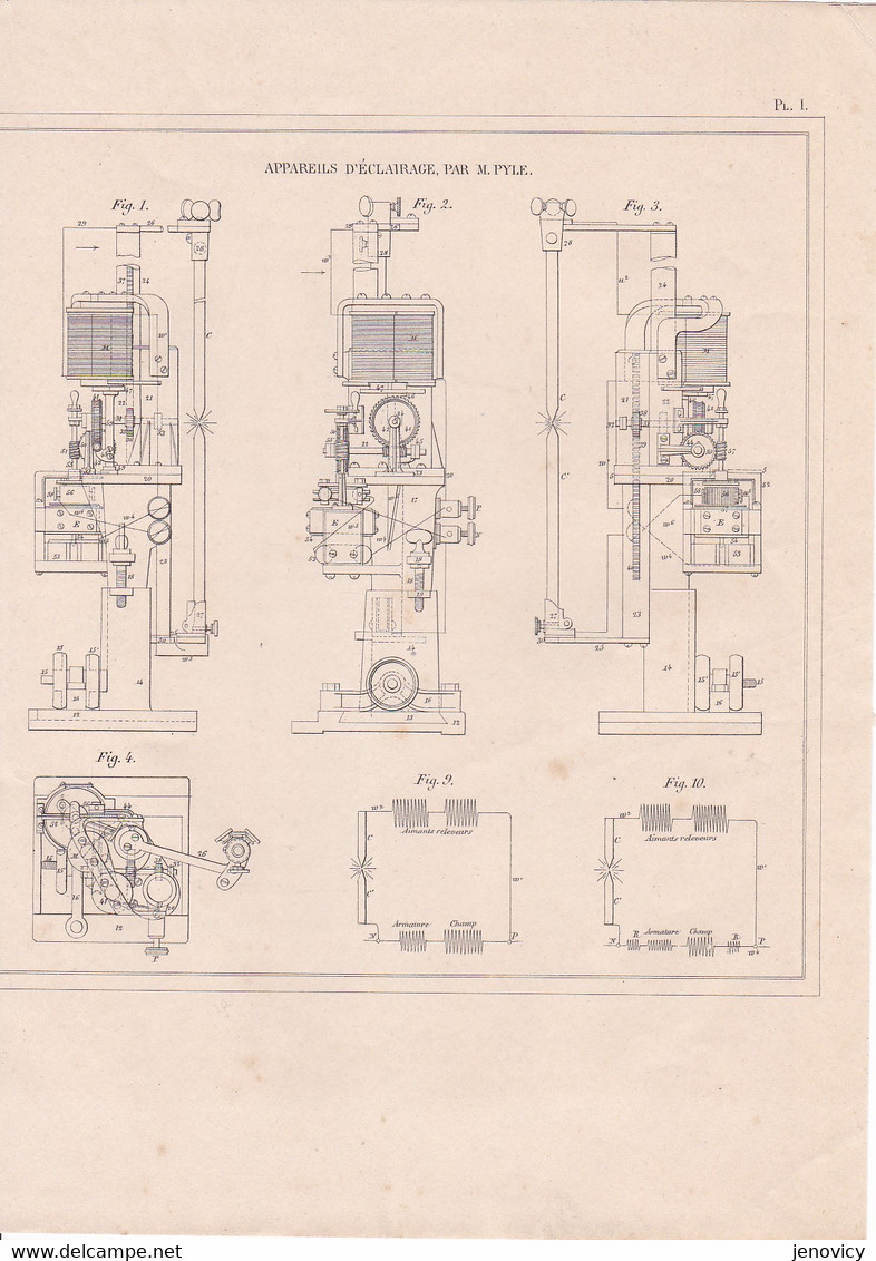 CHEMINS DE FER LOCOMOTIVE ETC PAR BURRELL,APPAREILS D'ECLAIRAGE PAR PYLE REF 70856 - Other Plans