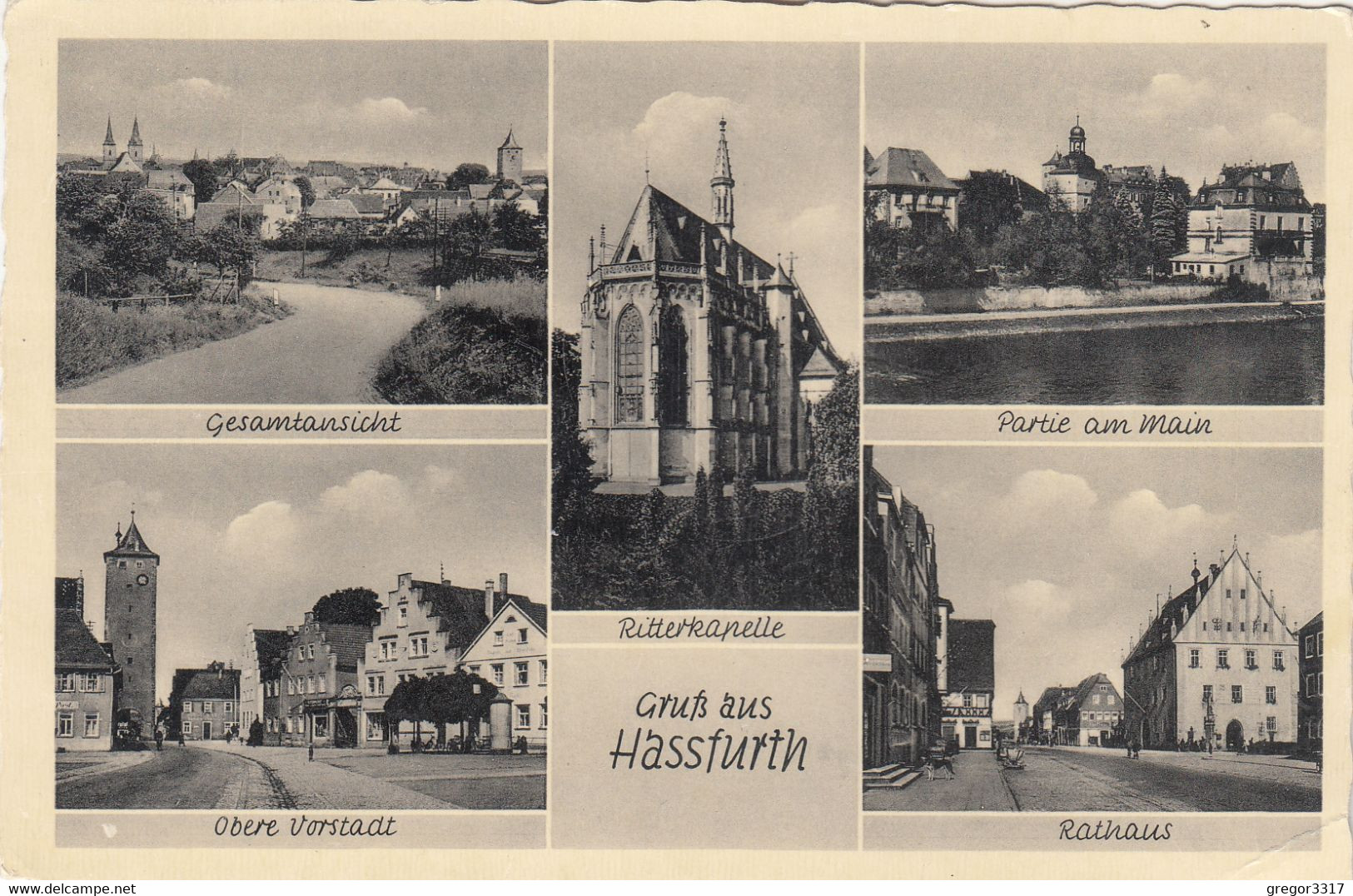 3180) GRUSS Aus HASSFURTH - Obere Vorstadt - Main - Rathaus - Ritterkapelle ALT ! - Hassfurt