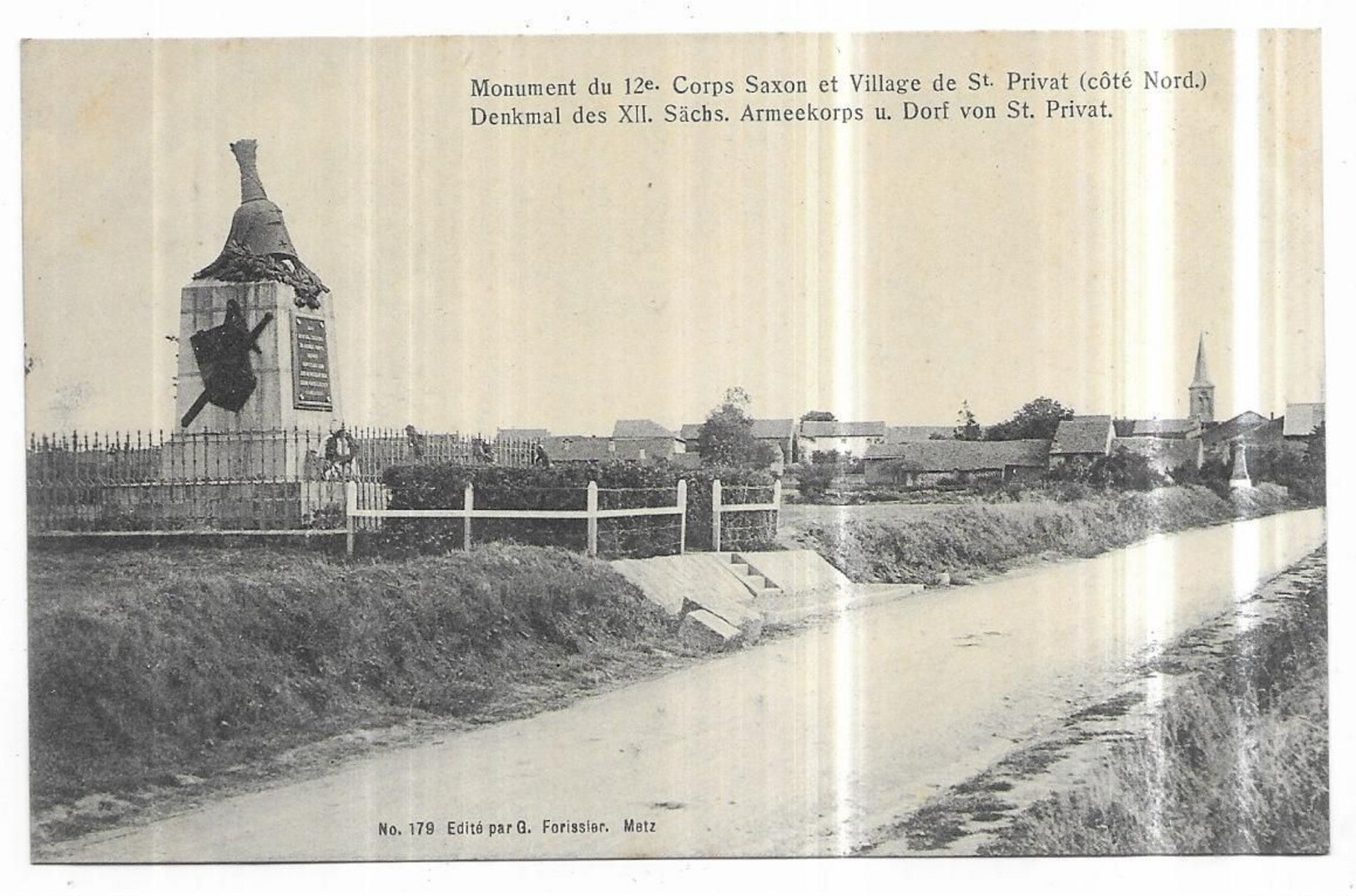 Saint Privat Monument Du 12e. Corps Saxon Et St Privat (coté Nord.) Denkmal Des XII. Sachs. Armeekorps U. Dorf Von... - Sonstige & Ohne Zuordnung