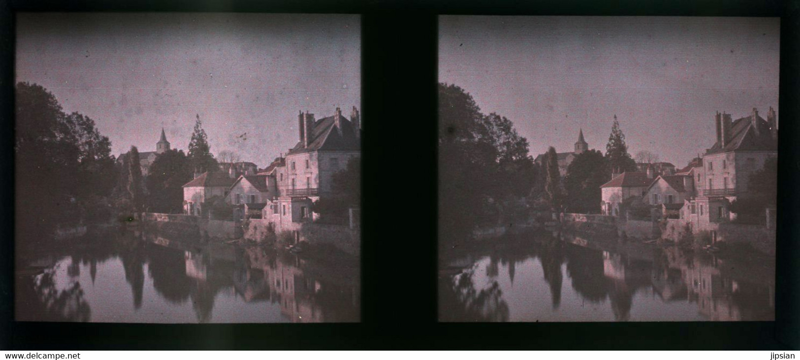 Lot 8 Plaques Verre Photo Stéréo Positives Autochrome Voyage Poitou 1929 - La Rochelle Montmorillon Angles Sur Anglin GF - Poitou-Charentes