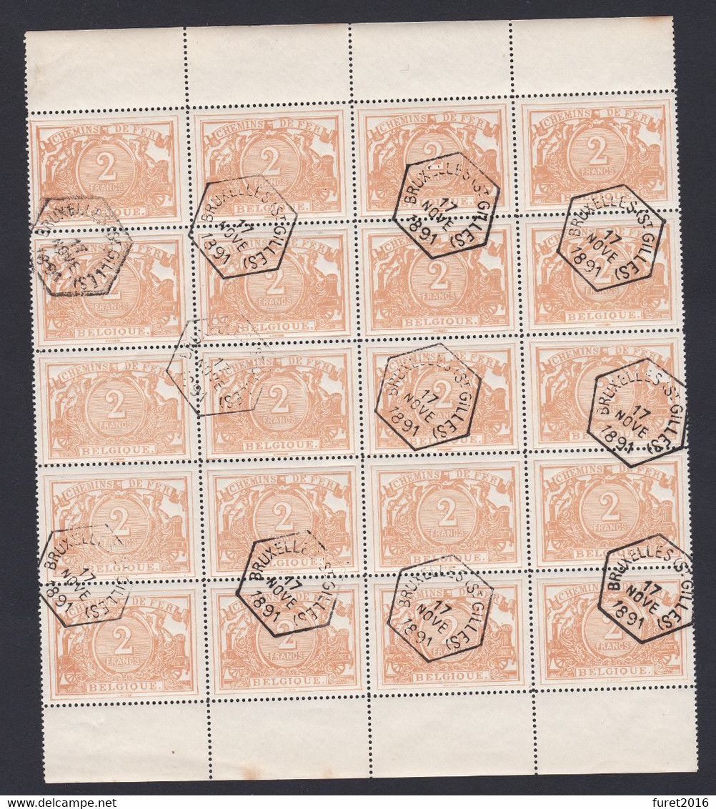 N° 14 Bloc De 20  BRUXELLES SAINT GILLES  Cob 1900.00 - Usados