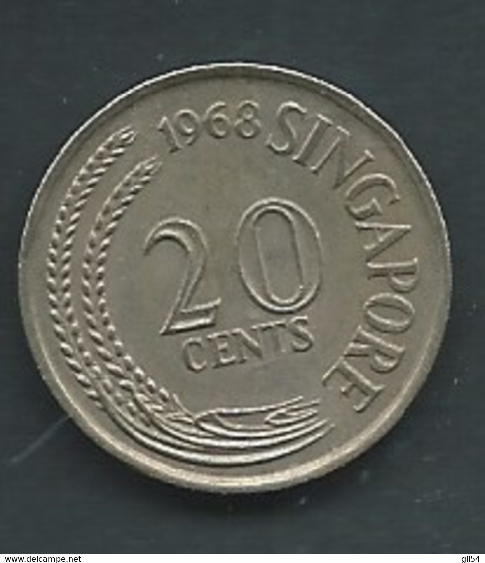 SINGAPOUR : 20 CENTS 1968  - Pic 5401 - Singapour