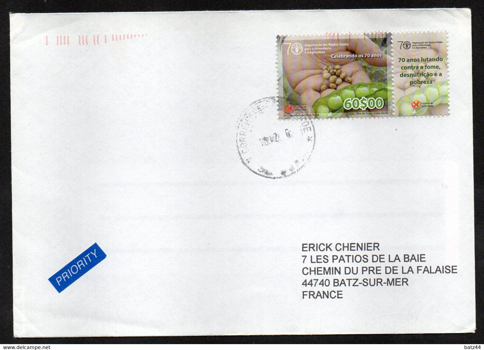 CAP VERT CABO VERDE Enveloppe Cover Timbre FAO - Kaapverdische Eilanden