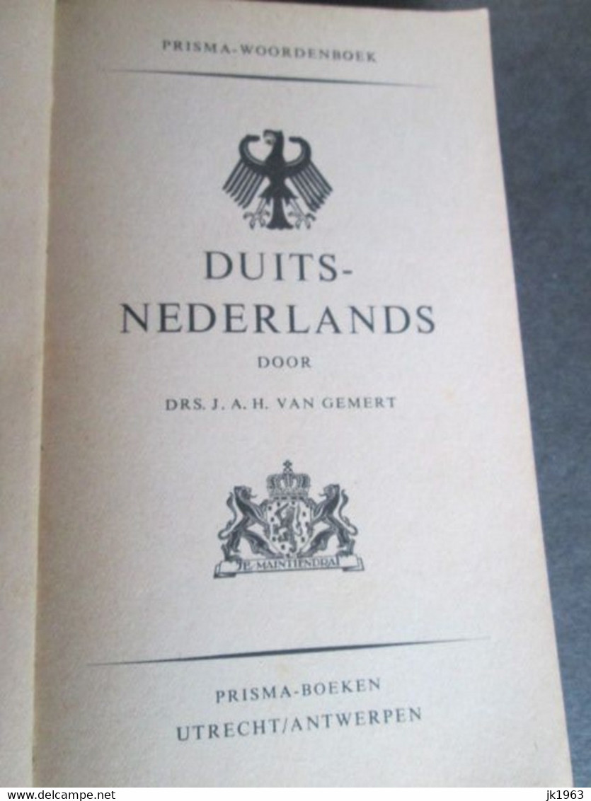 DUITS NEDERLANDS, PRISMA - WOORDENBOEKEN, 1967 - Dictionnaires
