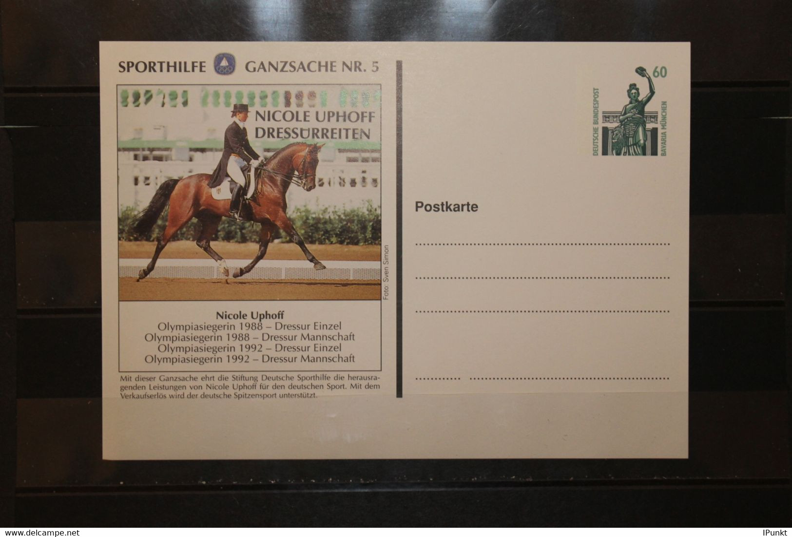 Deutschland, Sporthilfe Ganzsache Nr. 5: Nicole Uphoff, Ungebraucht - Private Postcards - Mint