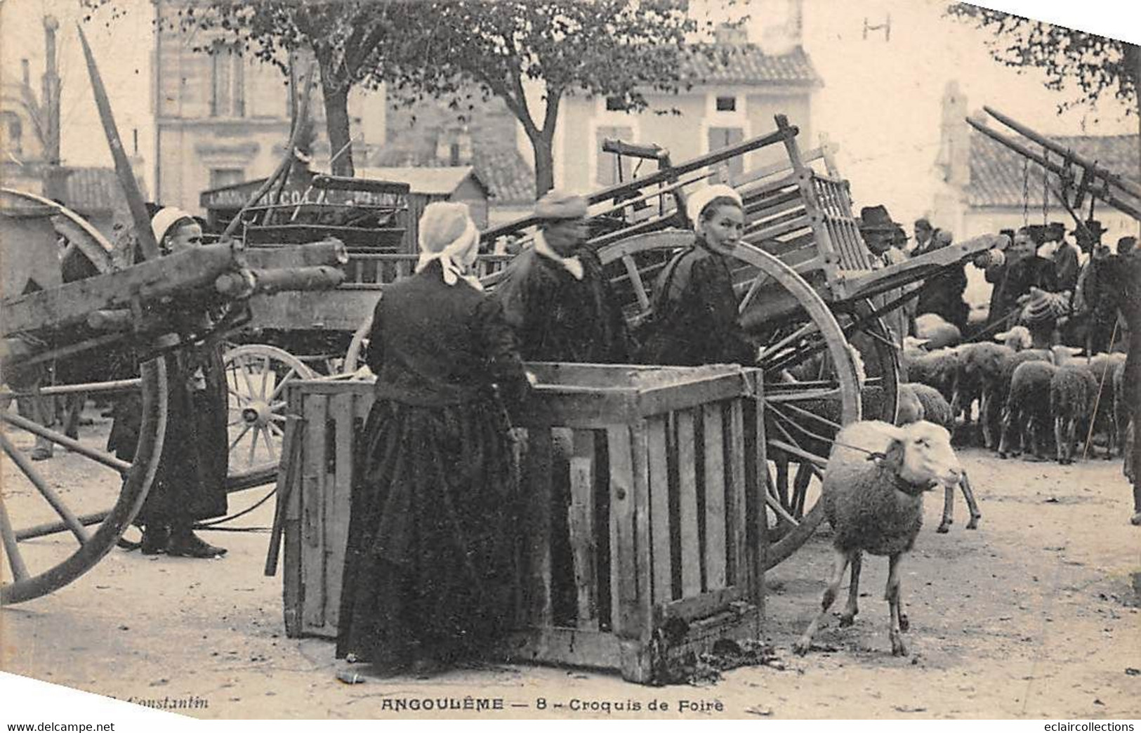 Angoulême         16       Croquis De Foire . Marchande De Moutons    N°8   (voir Scan) - Angouleme