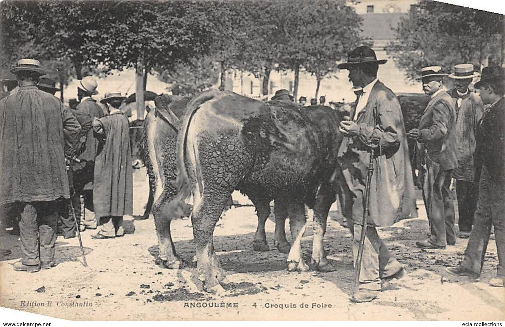 Angoulême         16       Croquis De Foire . Marchand De Bestiaux      N°4     (voir Scan) - Angouleme