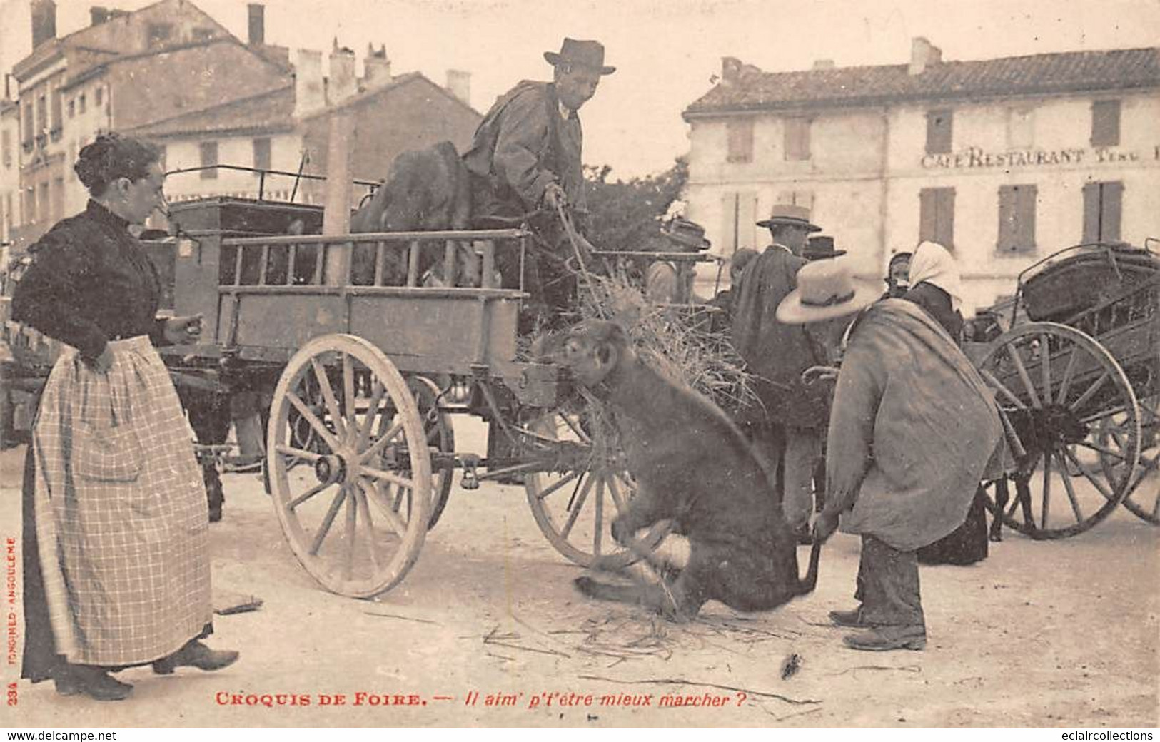 Angoulême         16       Croquis De Foire . Il Aime P'tetre Mieux Marcher   (voir Scan) - Angouleme