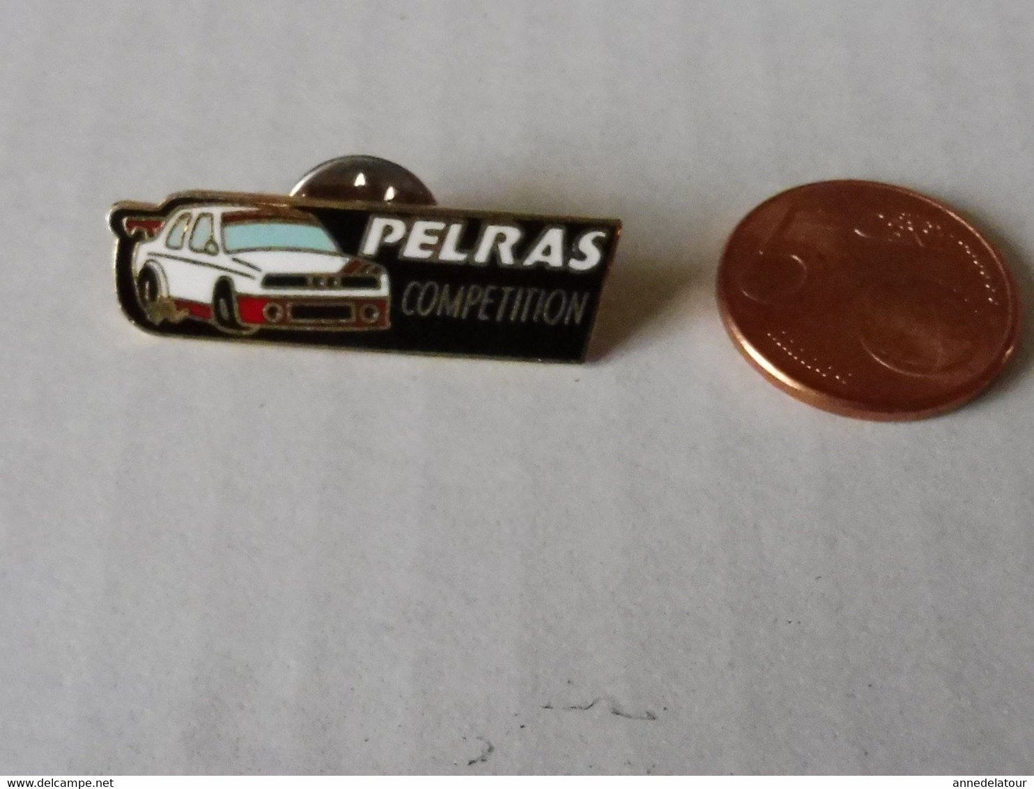 Pin's D'identification Pour Rallye Concurent PELRAS COMPETITION  , Identification Gravée Dans Le Métal , Au Dos  . - Rallye