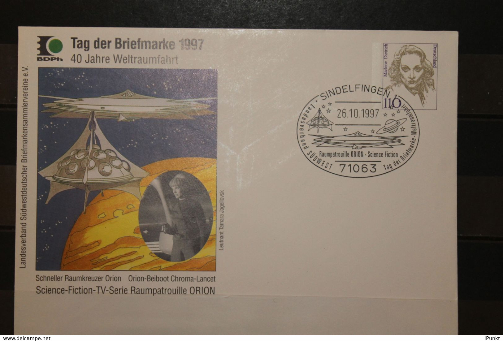 Deutschland, Wertstempel Freimarke: Frauen 110 Pf. Tag Der Briefmarke 1997, Weltraumfahrt, SST Sindelfingen - Enveloppes Privées - Neuves