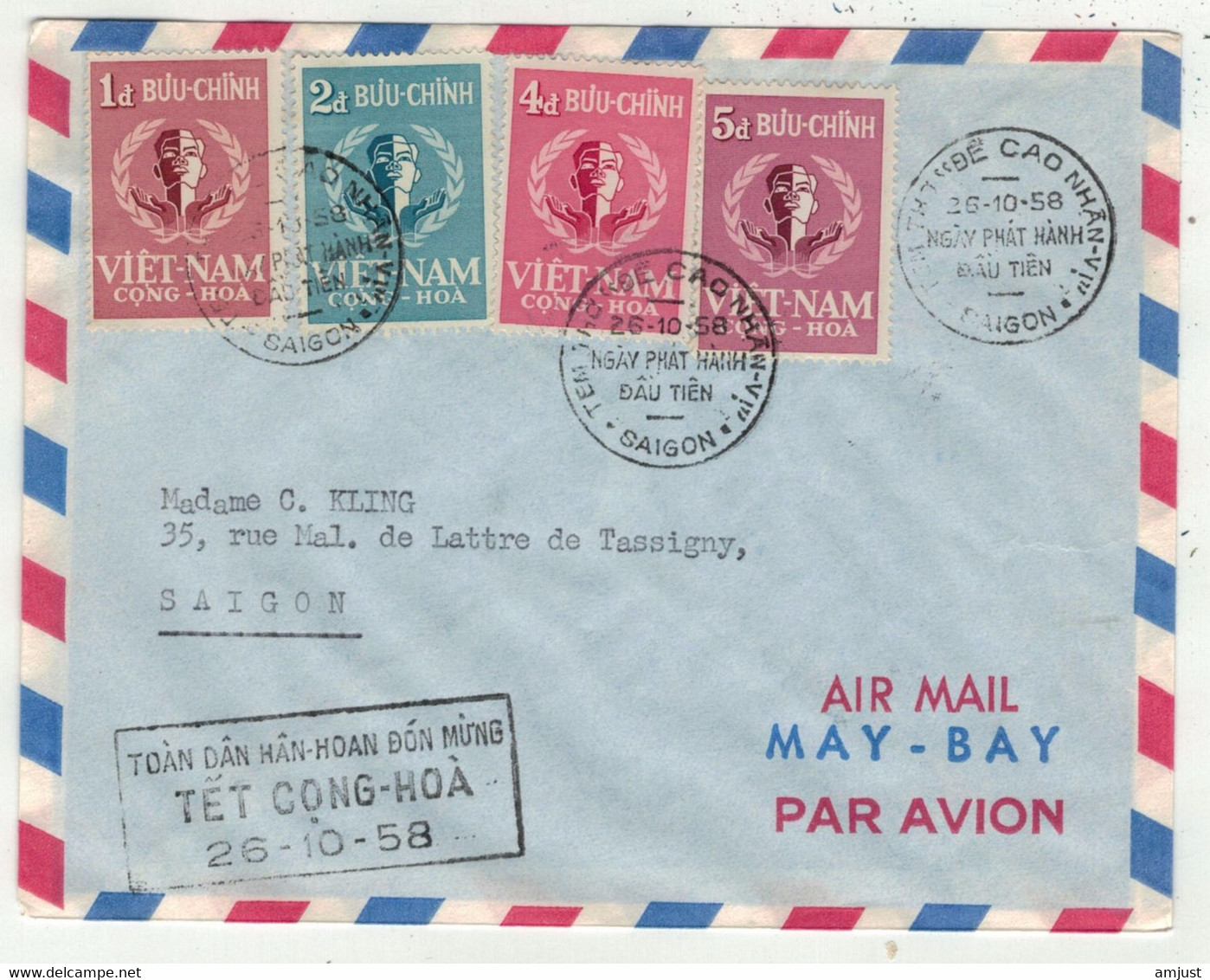 Viêt-Nam // Lettre Pour Saigon 26/10/1958 - Vietnam