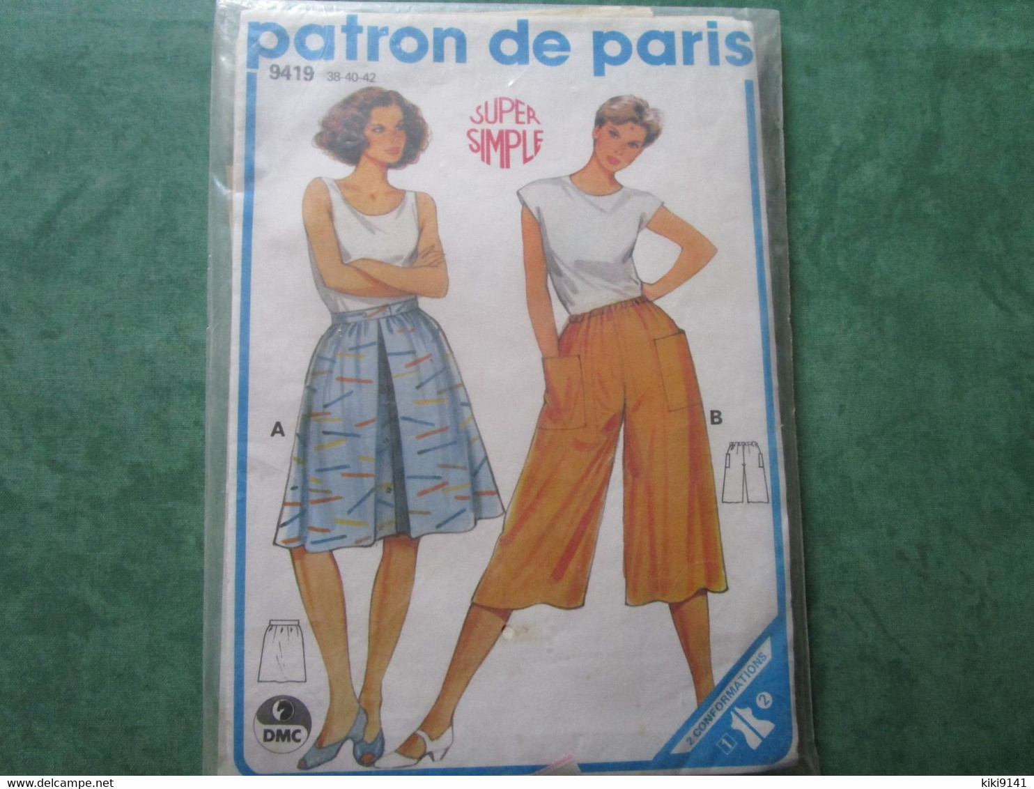 PATRON DE PARIS 9419 - 38-40-42 - Super Simple - Patrones