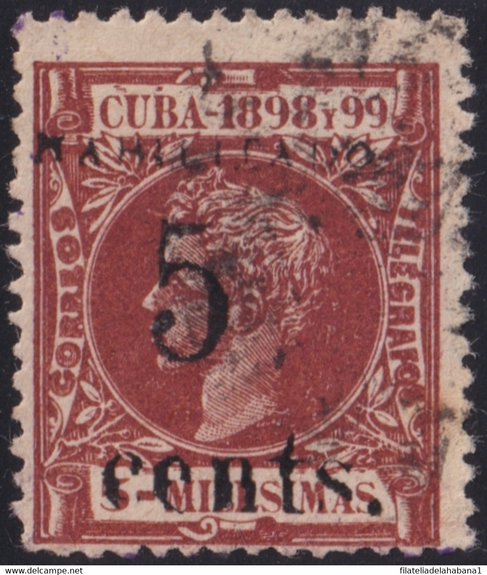 1899-466 CUBA 1899 5c S. 5c FINE NUMBER US OCCUPATION FIRST ISSUE PHILATELIC FORGERY. - Unused Stamps