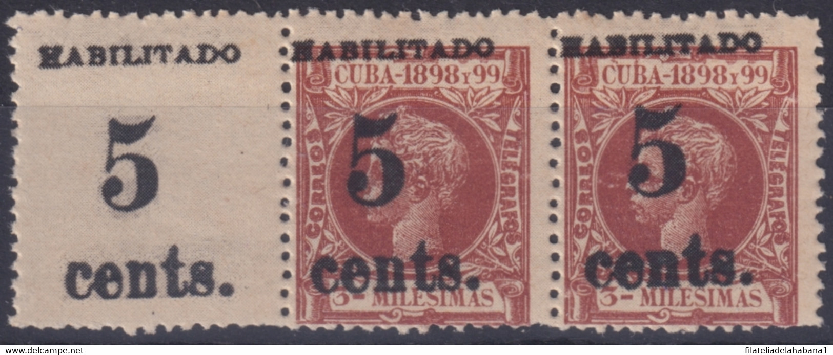 1899-494 CUBA 1899 5c S. 3c US OCCUPATION 2th ISSUE FINE NUMBER PHILATELIC FORGERY. - Ungebraucht