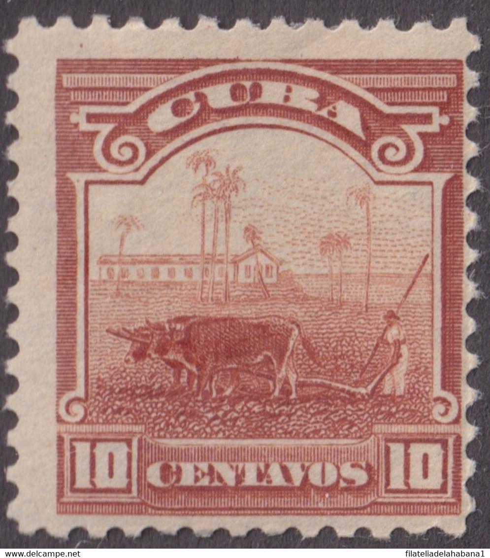 1905-155 CUBA REPUBLICA 1905 10c MH CAMPO ARADO. - Ongebruikt