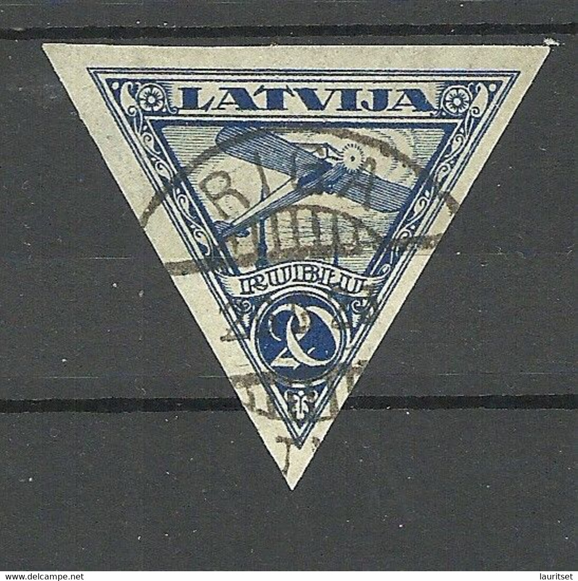 Lettland Latvia 1921 Michel 76 B Air Mail O - Latvia