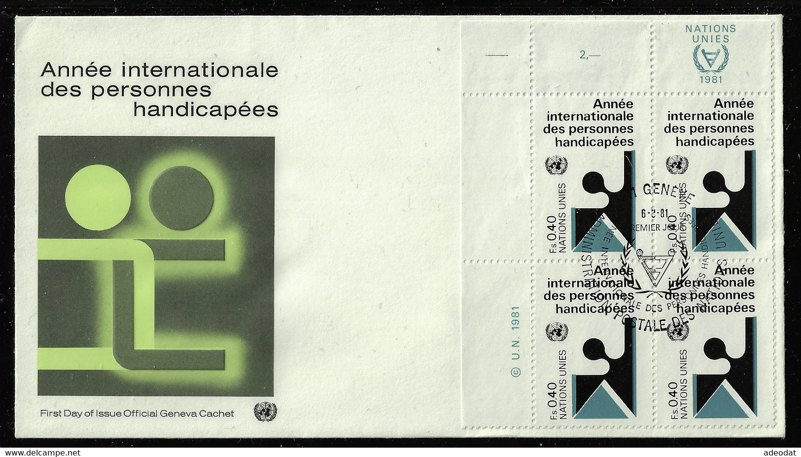 UNITED NATIONS 1981 INTERNATIONAL YEAR OF THE DISABLED - Briefe U. Dokumente