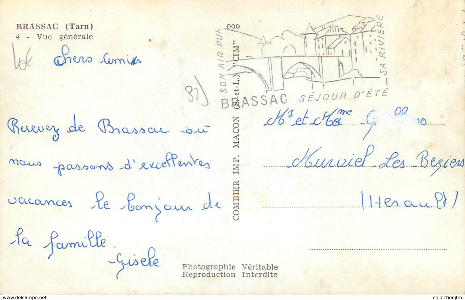 CPSM FRANCE 81 "Brassac, Vue Générale ". - Brassac