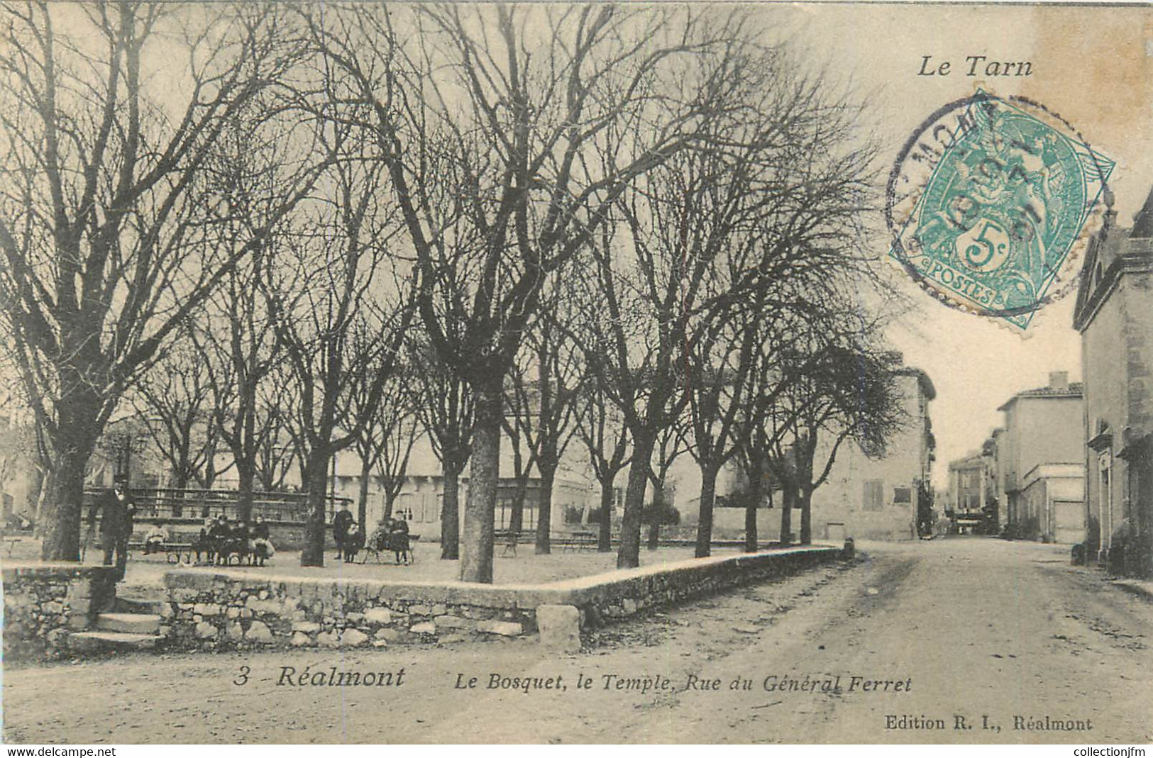 CPA FRANCE 81 "Réalmont, Le Bosquet, Le Temple, Rue Général Ferret". - Realmont
