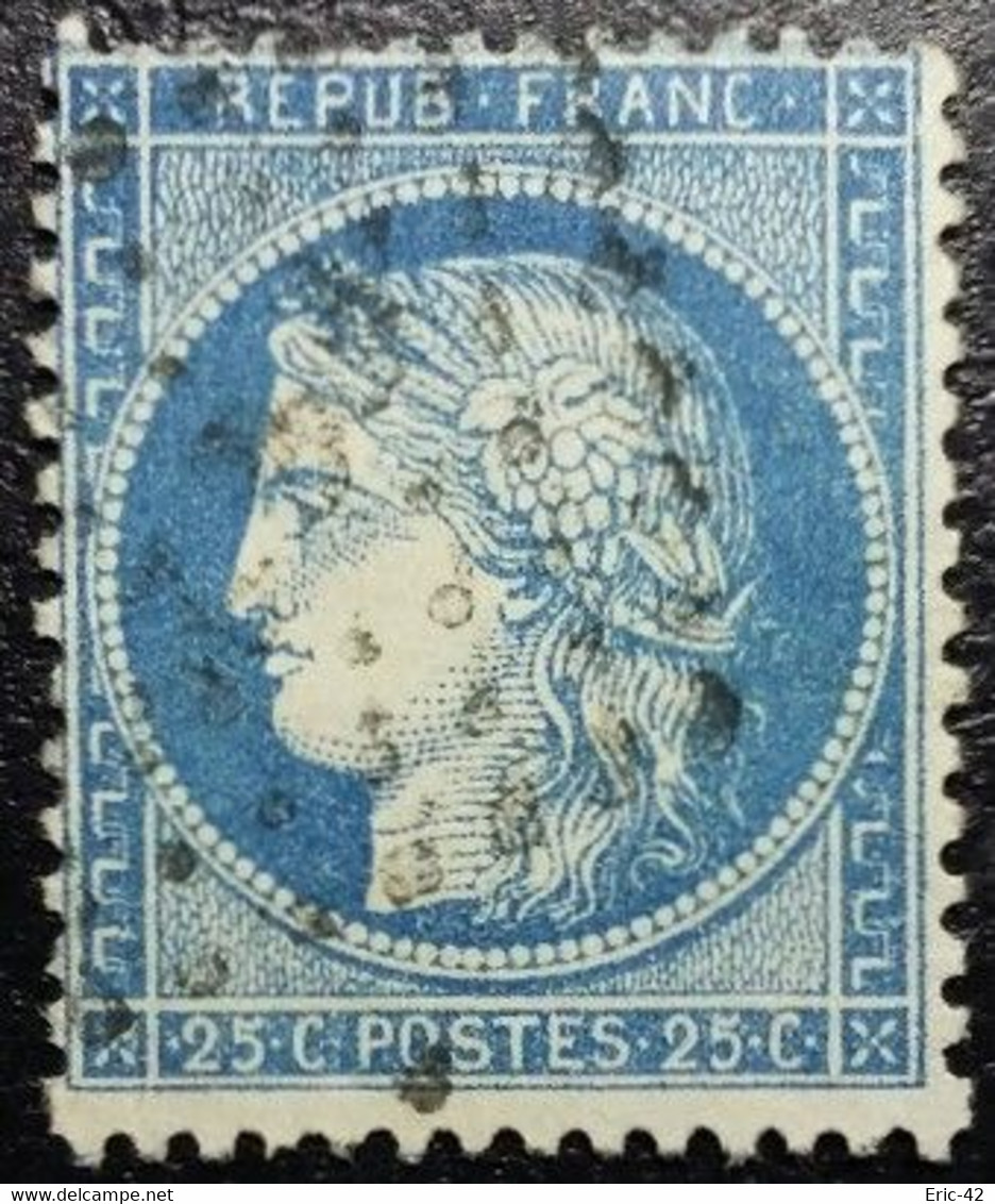 N°60A. Cérès 25c Bleu. Oblitéré.... - 1871-1875 Ceres