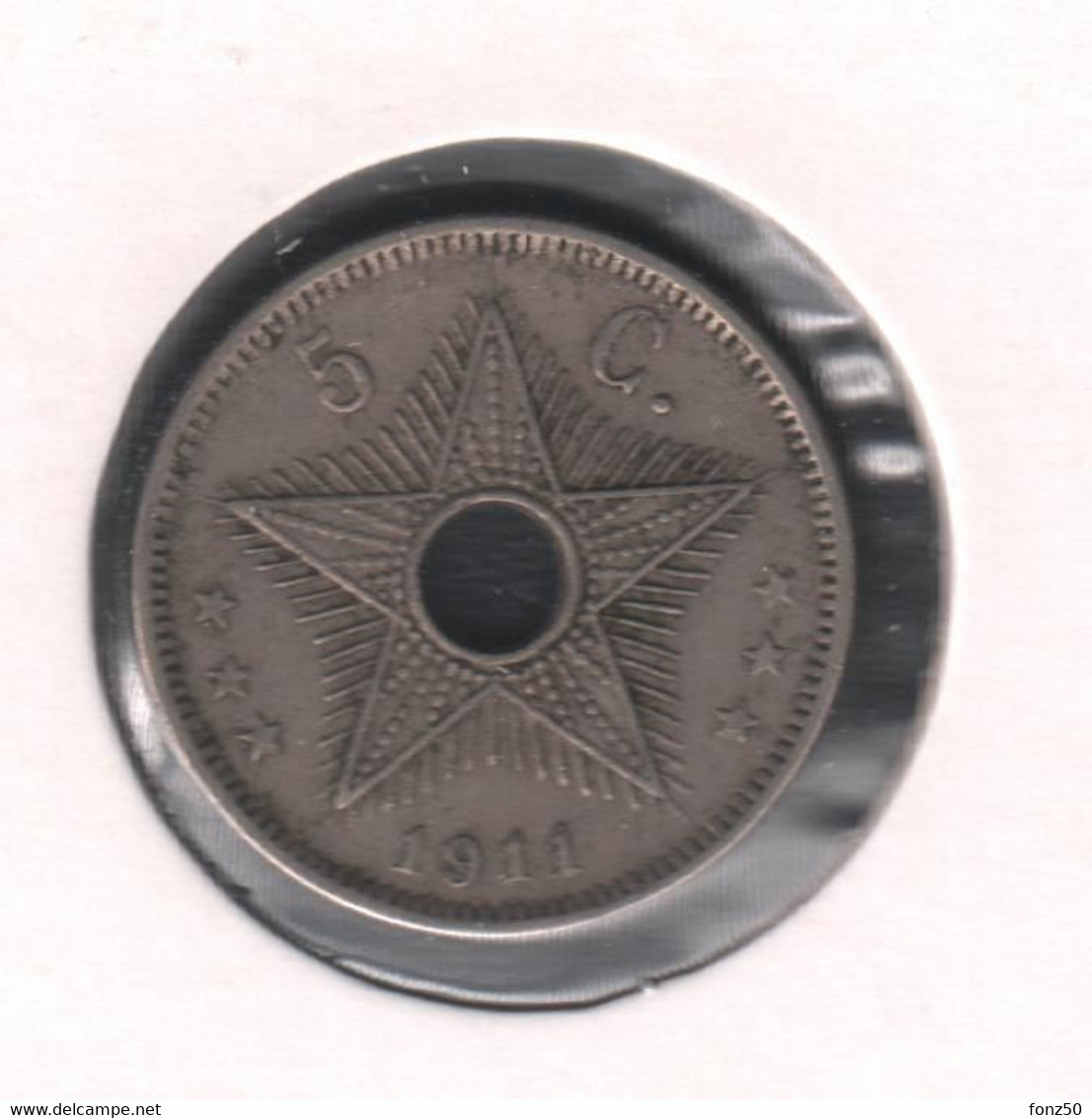 CONGO - ALBERT II * 5 Cent 1911 * Z.Fraai * Nr 10415 - 1910-1934: Albert I