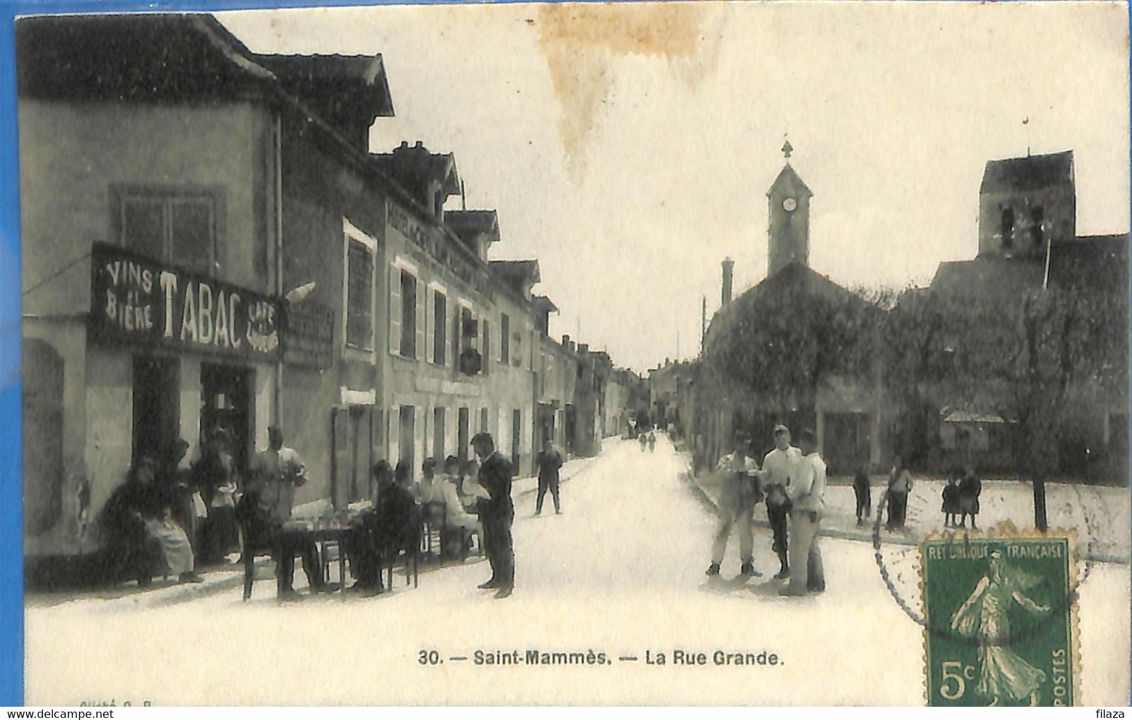 77 - Seine Et Marne - Saint Mammes - La Rue Grande (Café) (N4358) - Saint Mammes