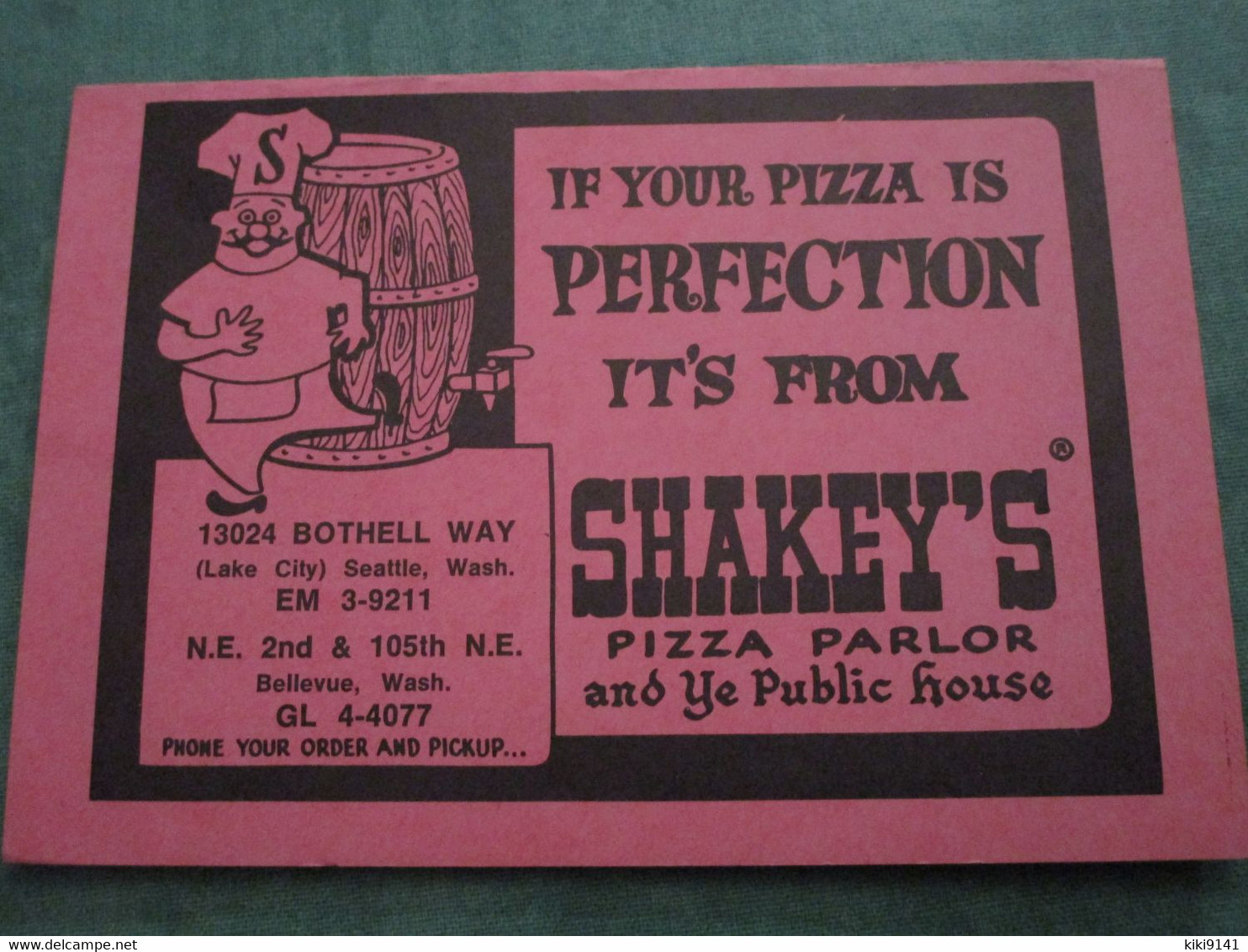 SHAKEY'S - Pizza Parlor And Ye Public House - MENU - Bellevue